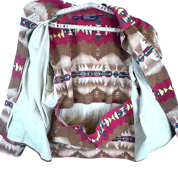 Polo Ralph Lauren Mens L Rare Southwest Aztec Hunting Chore Western Barn Jacket - Picture 12 of 14